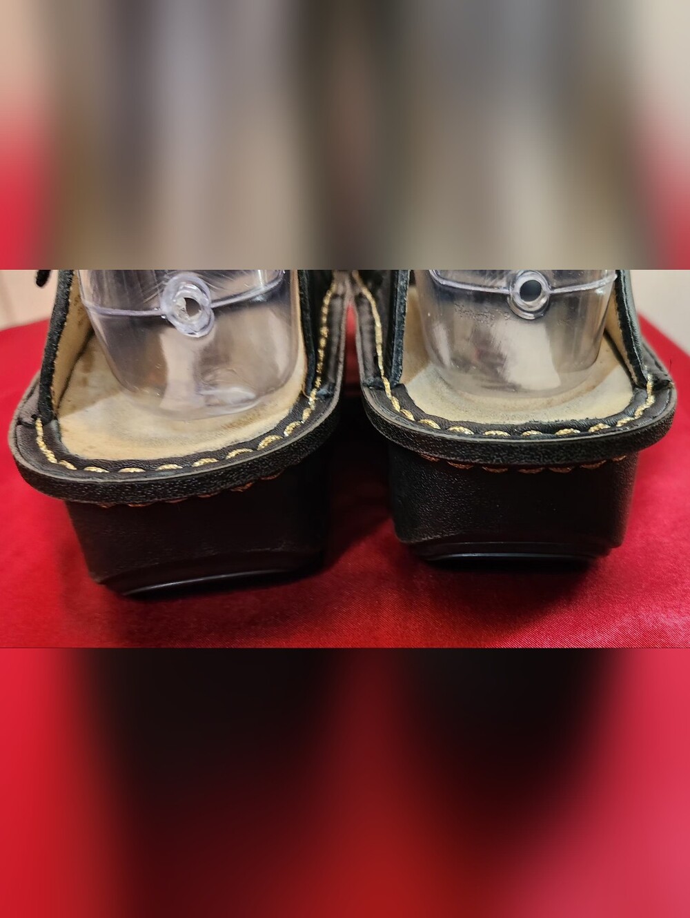 Alegria Floral Tapestry Mary Jane Mules with Black Trim Size 38/Fits Like 7 - Picture 7 of 9
